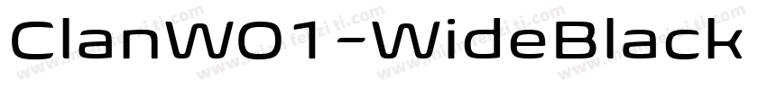 ClanW01-WideBlack Re字体转换
